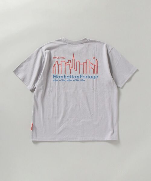 Manhattan Portage（マンハッタンポーテージ）の「【WEB限定/SHIPS別注】Manhattan Portage: ネオンカラー エンブロイダリー ロゴ Tシャツ（Tシャツ/カットソー・メンズ・ホワイト/グレー/ブラック/ナチュラル・SMALL/MEDIUM/X-LARGE/LARGE）」の19枚目の写真