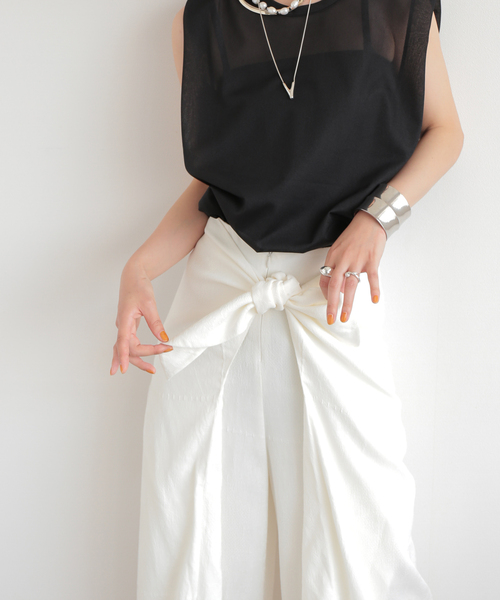 RITO（リト）の「【Rito/リト】 スカーフガラカシュクールパンツ（その他パンツ・レディース・ホワイト/ネイビー/アーミー・FREE）」の19枚目の写真