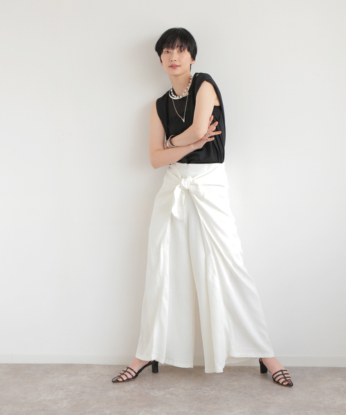 RITO（リト）の「【Rito/リト】 スカーフガラカシュクールパンツ（その他パンツ・レディース・ホワイト/ネイビー/アーミー・FREE）」の20枚目の写真