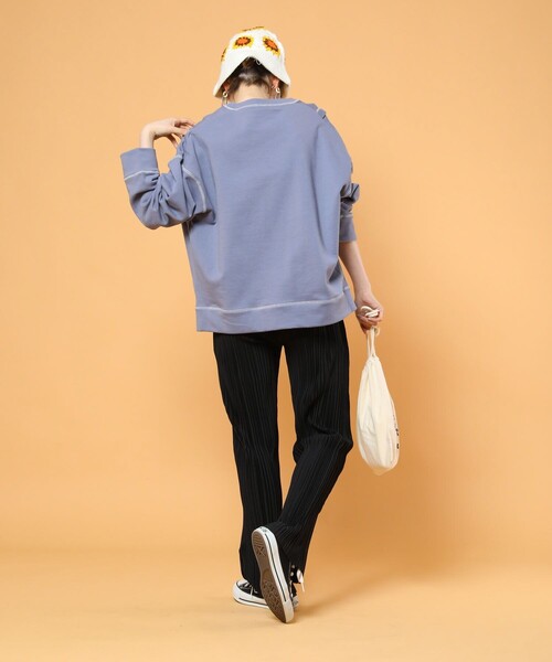 FREAK'S STORE（フリークスストア）の「セルフカットプリーツレギンス（スラックス・レディース・ブラック/グレー/サックスブルー/オレンジ・ﾌﾘ-）」の15枚目の写真