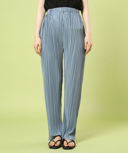 FREAK'S STORE（フリークスストア）の「セルフカットプリーツレギンス（スラックス・レディース・ブラック/グレー/サックスブルー/オレンジ・ﾌﾘ-）」の7枚目の写真