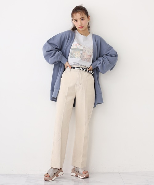 one after another NICE CLAUP（ワンアフターアナザーナイスクラップ）の「アソートプリントスウェット（Tシャツ/カットソー・レディース・グレー/サックスブルー/アイボリー/オフホワイト・FREE）」の10枚目の写真