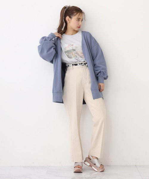 one after another NICE CLAUP（ワンアフターアナザーナイスクラップ）の「アソートプリントスウェット（Tシャツ/カットソー・レディース・グレー/サックスブルー/アイボリー/オフホワイト・FREE）」の9枚目の写真