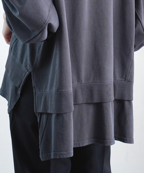 Fizz（フィズ）の「【Fizz/フィズ】　USED加工　裏毛レイヤード風デザイントップス（スウェット・レディース・ブラック/アイボリー/グレイッシュベージュ/ブルー・M）」の20枚目の写真