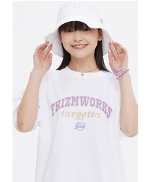 TARGETTO（ターゲット）の「『TARGETTO/ターゲット』X『FRIZMWORKS/フリズムワークス』ブランドロゴ アーチロゴ 半袖Tシャツ（Tシャツ/カットソー・メンズ）」