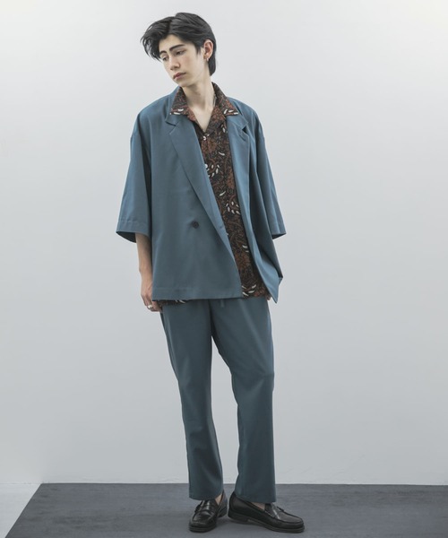 URBAN RESEARCH（アーバンリサーチ）の「URBAN RESEARCH iD　LINEN LIKE SHORT-SLEEVE JACKET（その他アウター・メンズ・ブラック/カーキ/グリーン系その他・MEDIUM/LARGE）」の8枚目の写真