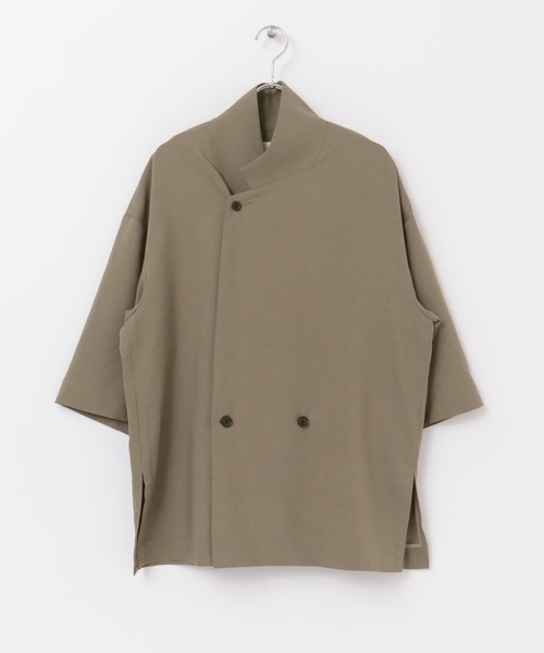 URBAN RESEARCH（アーバンリサーチ）の「URBAN RESEARCH iD　LINEN LIKE SHORT-SLEEVE JACKET（その他アウター・メンズ・ブラック/カーキ/グリーン系その他・MEDIUM/LARGE）」の9枚目の写真