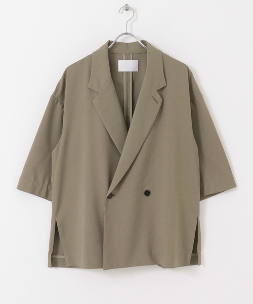 URBAN RESEARCH（アーバンリサーチ）の「URBAN RESEARCH iD　LINEN LIKE SHORT-SLEEVE JACKET（その他アウター・メンズ・ブラック/カーキ/グリーン系その他・MEDIUM/LARGE）」の13枚目の写真