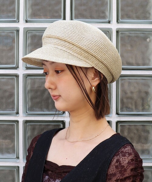 DEICY（デイシー）の「ペーパーキャスケット（キャスケット・レディース・ブラック/ベージュ・FREE）」の2枚目の写真