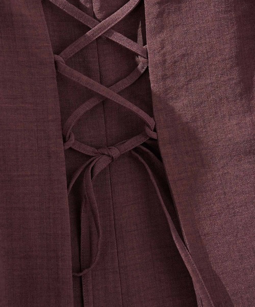 ROPE' PICNIC（ロペピクニック）の「バックレースアップワンピース（ワンピース・レディース・イエロー/グリーン系その他/ダークブラウン・38/40）」の8枚目の写真