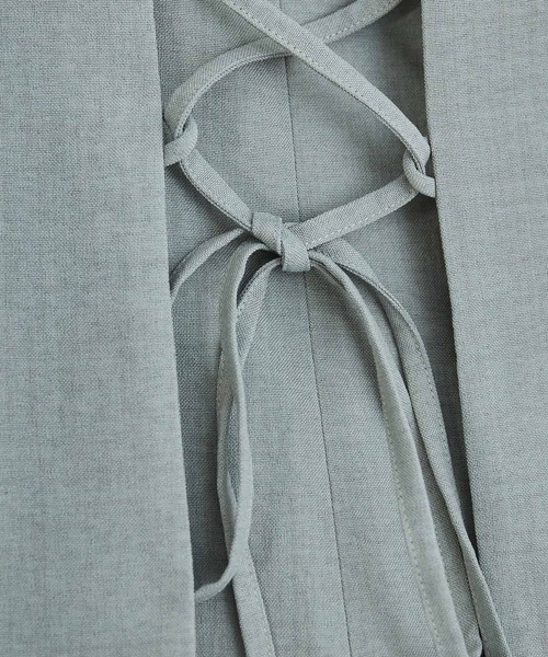 ROPE' PICNIC（ロペピクニック）の「バックレースアップワンピース（ワンピース・レディース・イエロー/グリーン系その他/ダークブラウン・38/40）」の6枚目の写真