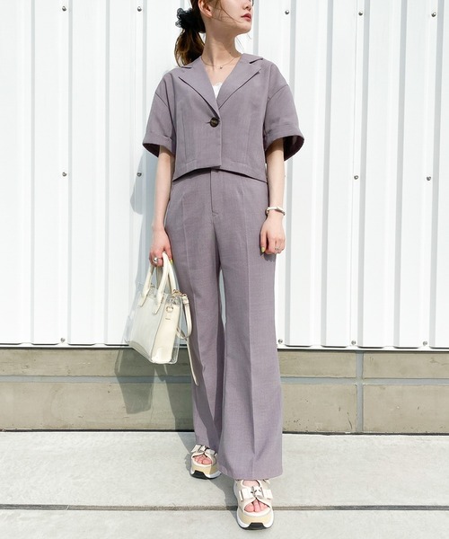 Heather(ヘザー)の「リネンライクフレアパンツ_946253(その他パンツ・レディース・パープル/ブラック・FREE)」の13枚目の写真