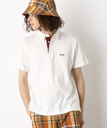 ワッペン付き　半袖ポロシャツ
