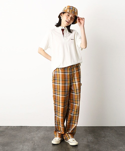 Purple&Yellow（パープルアンドイエロー）の「ワッペン付き　半袖ポロシャツ（ポロシャツ・メンズ・ピンク/ネイビー/アイボリー/カーキ・LARGE/SMALL/MEDIUM/X-LARGE）」の6枚目の写真