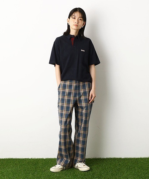 Purple&Yellow（パープルアンドイエロー）の「ワッペン付き　半袖ポロシャツ（ポロシャツ・メンズ・ピンク/ネイビー/アイボリー/カーキ・LARGE/SMALL/MEDIUM/X-LARGE）」の8枚目の写真