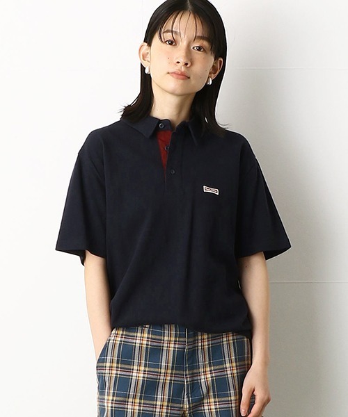 Purple&Yellow（パープルアンドイエロー）の「ワッペン付き　半袖ポロシャツ（ポロシャツ・メンズ・ピンク/ネイビー/アイボリー/カーキ・LARGE/SMALL/MEDIUM/X-LARGE）」の15枚目の写真