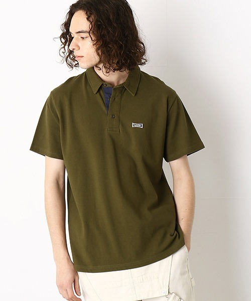 Purple&Yellow（パープルアンドイエロー）の「ワッペン付き　半袖ポロシャツ（ポロシャツ・メンズ・ピンク/ネイビー/アイボリー/カーキ・LARGE/SMALL/MEDIUM/X-LARGE）」の14枚目の写真