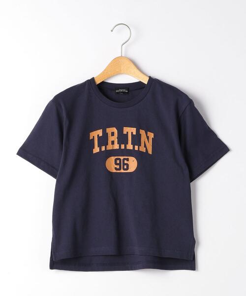green label relaxing（グリーンレーベルリラクシング）の「[WEB限定]カレッジプリント TEE（Tシャツ/カットソー・キッズ・ベージュ/ネイビー/グレー・105/115/165/125/145/135/155）」の3枚目の写真