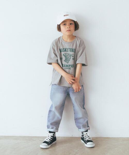 green label relaxing（グリーンレーベルリラクシング）の「[WEB限定]カレッジプリント TEE（Tシャツ/カットソー・キッズ・ベージュ/ネイビー/グレー・105/115/165/125/145/135/155）」の20枚目の写真