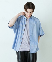 Lui's | ストライプドルマンデザイン ビッグシャツ(シャツ/ブラウス)