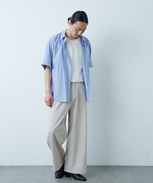 Lui's（ルイス）の「ストライプドルマンデザイン ビッグシャツ（シャツ/ブラウス・メンズ・ホワイト/ブルー・SMALL/MEDIUM）」の6枚目の写真