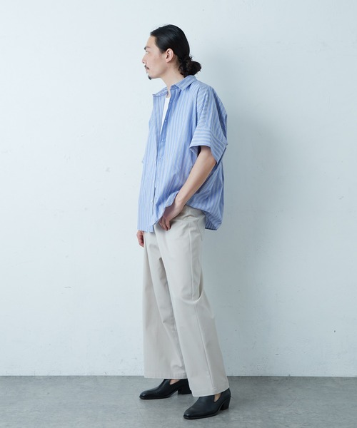 Lui's（ルイス）の「ストライプドルマンデザイン ビッグシャツ（シャツ/ブラウス・メンズ・ホワイト/ブルー・SMALL/MEDIUM）」の17枚目の写真