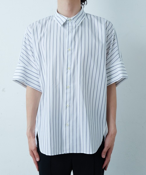 Lui's（ルイス）の「ストライプドルマンデザイン ビッグシャツ（シャツ/ブラウス・メンズ・ホワイト/ブルー・SMALL/MEDIUM）」の8枚目の写真