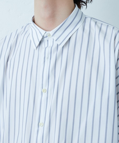 Lui's（ルイス）の「ストライプドルマンデザイン ビッグシャツ（シャツ/ブラウス・メンズ・ホワイト/ブルー・SMALL/MEDIUM）」の12枚目の写真