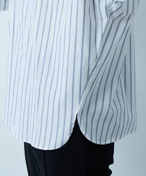 Lui's（ルイス）の「ストライプドルマンデザイン ビッグシャツ（シャツ/ブラウス・メンズ・ホワイト/ブルー・SMALL/MEDIUM）」の14枚目の写真