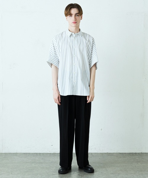 Lui's（ルイス）の「ストライプドルマンデザイン ビッグシャツ（シャツ/ブラウス・メンズ・ホワイト/ブルー・SMALL/MEDIUM）」の21枚目の写真