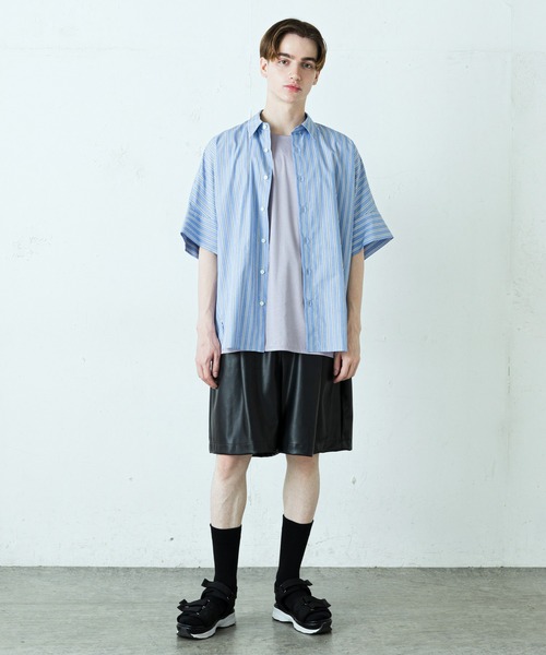 Lui's（ルイス）の「ストライプドルマンデザイン ビッグシャツ（シャツ/ブラウス・メンズ・ホワイト/ブルー・SMALL/MEDIUM）」の22枚目の写真