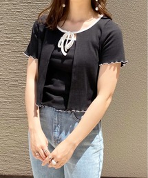 リブキャミ+トップスセット【ZOZOTOWN限定アイテム】