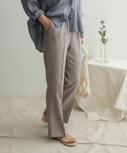 URBAN RESEARCH DOORS(アーバンリサーチドアーズ)の「リネンライクフレアイージーパンツ(その他パンツ・レディース・ベージュ/グレー・38/36)」の14枚目の写真