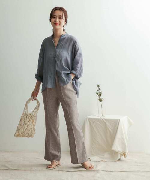 URBAN RESEARCH DOORS(アーバンリサーチドアーズ)の「リネンライクフレアイージーパンツ(その他パンツ・レディース・ベージュ/グレー・38/36)」の10枚目の写真