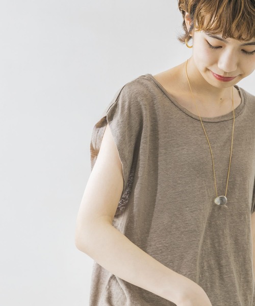 URBAN RESEARCH（アーバンリサーチ）の「リネンノースリーブカットソー（Tシャツ/カットソー・レディース・ブラック/オレンジ/モカ・FREE）」の7枚目の写真