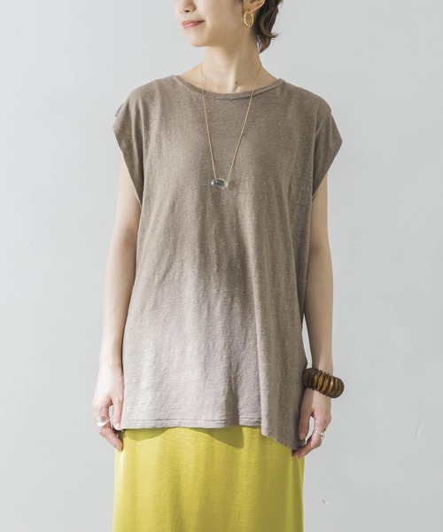 URBAN RESEARCH（アーバンリサーチ）の「リネンノースリーブカットソー（Tシャツ/カットソー・レディース・ブラック/オレンジ/モカ・FREE）」の12枚目の写真