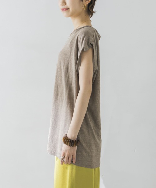 URBAN RESEARCH（アーバンリサーチ）の「リネンノースリーブカットソー（Tシャツ/カットソー・レディース・ブラック/オレンジ/モカ・FREE）」の13枚目の写真