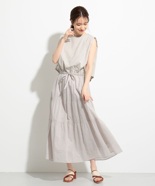 SHARE PARK（シェアパーク）の「【洗える】MARUDEフハク × ボイルドッキングワンピース（ワンピース・レディース・ライトグレー系/ブラック系/ベージュ系/カーキ系・0/1）」の12枚目の写真