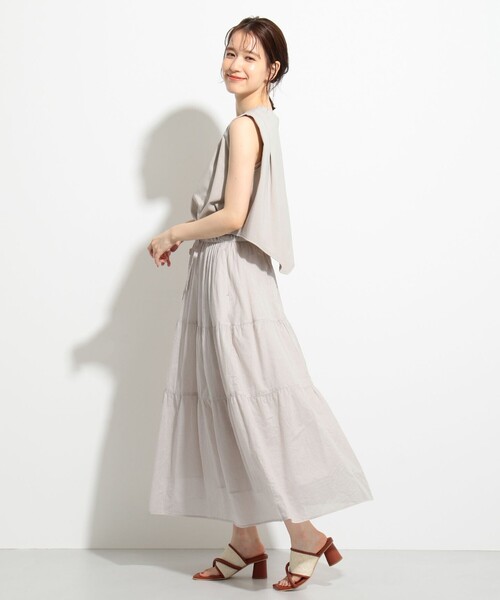 SHARE PARK（シェアパーク）の「【洗える】MARUDEフハク × ボイルドッキングワンピース（ワンピース・レディース・ライトグレー系/ブラック系/ベージュ系/カーキ系・0/1）」の14枚目の写真