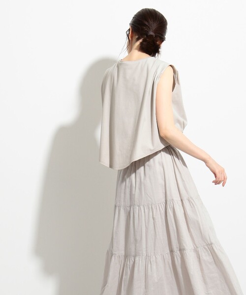 SHARE PARK（シェアパーク）の「【洗える】MARUDEフハク × ボイルドッキングワンピース（ワンピース・レディース・ライトグレー系/ブラック系/ベージュ系/カーキ系・0/1）」の15枚目の写真