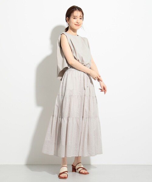 SHARE PARK（シェアパーク）の「【洗える】MARUDEフハク × ボイルドッキングワンピース（ワンピース・レディース・ライトグレー系/ブラック系/ベージュ系/カーキ系・0/1）」の16枚目の写真