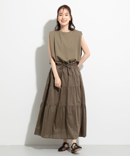 SHARE PARK（シェアパーク）の「【洗える】MARUDEフハク × ボイルドッキングワンピース（ワンピース・レディース・ライトグレー系/ブラック系/ベージュ系/カーキ系・0/1）」の19枚目の写真