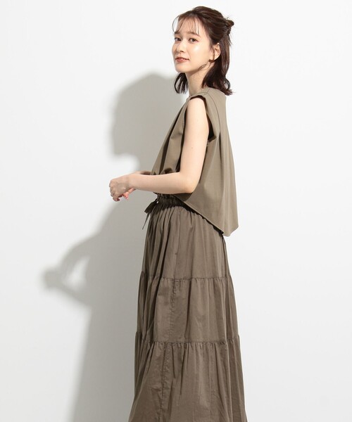 SHARE PARK（シェアパーク）の「【洗える】MARUDEフハク × ボイルドッキングワンピース（ワンピース・レディース・ライトグレー系/ブラック系/ベージュ系/カーキ系・0/1）」の20枚目の写真