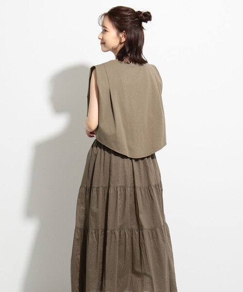 SHARE PARK（シェアパーク）の「【洗える】MARUDEフハク × ボイルドッキングワンピース（ワンピース・レディース・ライトグレー系/ブラック系/ベージュ系/カーキ系・0/1）」の21枚目の写真