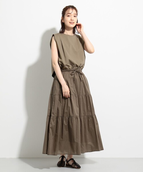 SHARE PARK（シェアパーク）の「【洗える】MARUDEフハク × ボイルドッキングワンピース（ワンピース・レディース・ライトグレー系/ブラック系/ベージュ系/カーキ系・0/1）」の22枚目の写真