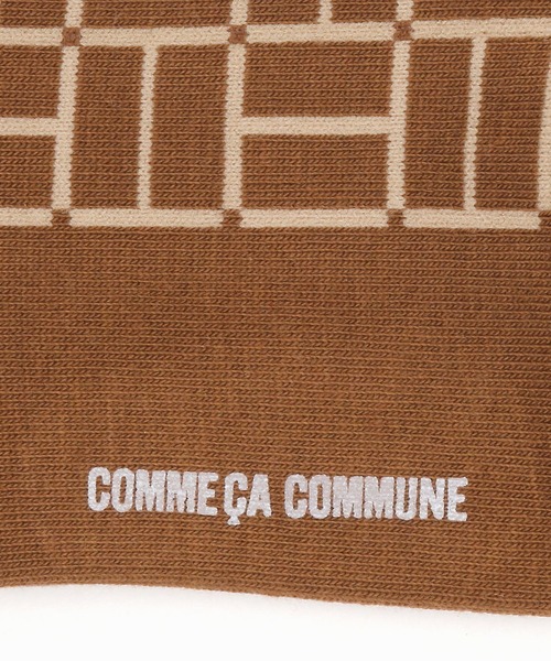 COMME　CA COMMUNE（コムサコミューン）の「変形カラー格子柄 ソックス（ソックス/靴下・メンズ・ネイビー/オリーブ/キャメル・27cm）」の5枚目の写真