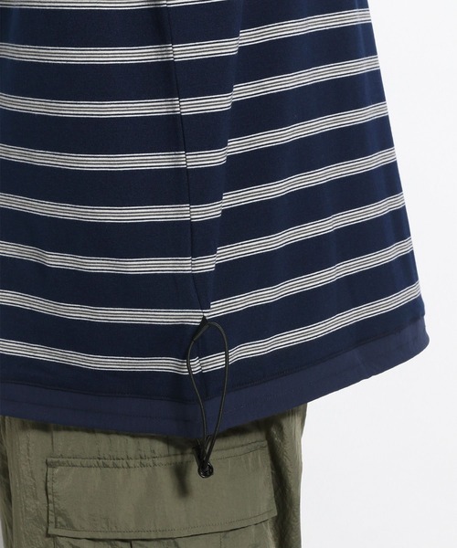 niko and...(ニコアンド)の「ボ-ダ-ドロストTシャツ(Tシャツ/カットソー・メンズ・ネイビー/ライトグレー/ホワイト・MEDIUM/LARGE)」の13枚目の写真