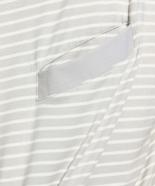 niko and...(ニコアンド)の「ボ-ダ-ドロストTシャツ(Tシャツ/カットソー・メンズ・ネイビー/ライトグレー/ホワイト・MEDIUM/LARGE)」の17枚目の写真