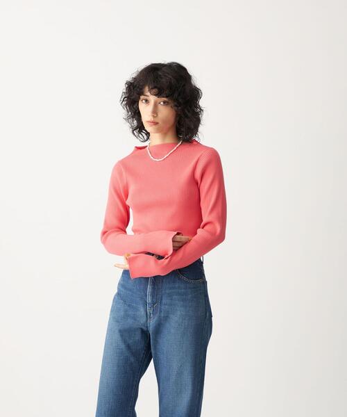 CITEN（シテン）の「＜CITEN（シテン）＞ フォルム リブ ハイネック ニット（ニット/セーター・レディース・ライトグレー/ピンク/ダークグレー・FREE）」の5枚目の写真