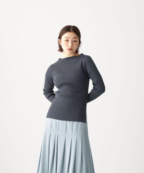 CITEN（シテン）の「＜CITEN（シテン）＞ フォルム リブ ハイネック ニット（ニット/セーター・レディース・ライトグレー/ピンク/ダークグレー・FREE）」の7枚目の写真